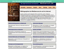 Tablet Screenshot of bibliographien.mediaevum.de